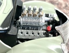 Resin Supercharged V-12 Flathead engine for scale model cars, 1/24 1/25 scale.