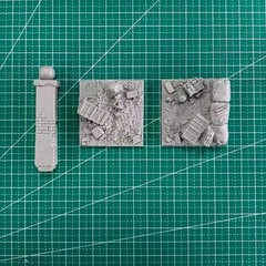 1/35 Scale DieCast Resin Model Assembled Kit Battlefield Scene Bases (50x50mm…