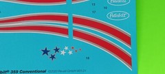 Lot Of 2 Decal Sheet Peterbilt 359 1/25 USA American Flag Star Red White Stripes