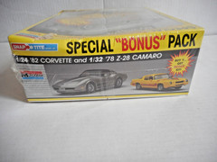 Monogram ’82 Corvette 1/24 & ’78 Camaro Z-28 1/32 Snap Tite Bonus Pack Model Kit