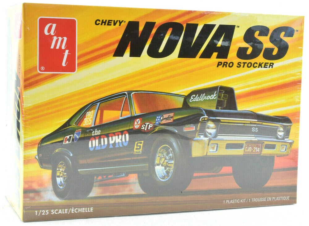 AMT “Old Pro” 1972 Chevy Nova SS Pro Stocker 1:25 Plastic Model Car Kit 1142