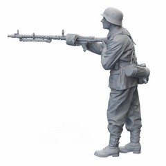 1/16 Scale Die-Cast Resin Figure Model Kit German Half Track Gunner Unassembl…
