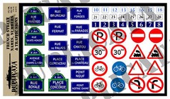 Diorama/Model Accessory – 1/35 French Street Names, Numbers & Traffic Signs