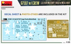 MIA35383 1:35 Miniart G7107 4×4 1.5T Cargo Truck with Metal Body & Crew