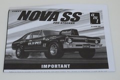 AMT 1972 NOVA SS PRO-STOCK #1142M/12 ⭐PARTS⭐INSTRUCTION BOOKLET 1:25
