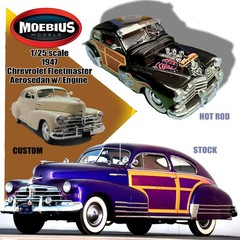 MOEBIUS MODELS 2301 1/25 1947 CHEVROLET FLEETMASTER AEROSEDAN MODEL KIT