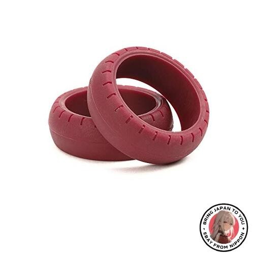 Mini 4WD Special Edition Low Friction Large Diameter Barrel Tires Maroon