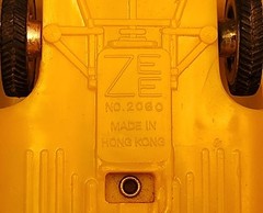 ZEE. Jaguar XKE Conv. All Plastic. 2 Screw Base. FRICTION MOTOR, Works 1/43