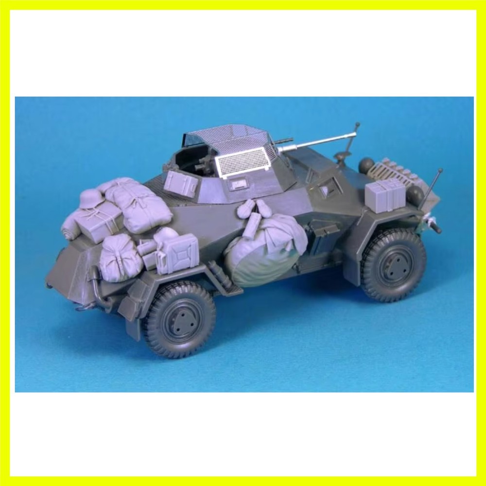 1/35 Scale Die-Cast Resin Model Assembled Kit Sdkfz.222 Armored Vehicle Stowa…