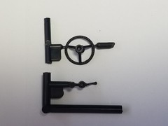 67 Chevy Impala STEERING WHEEL / COLUMN from AMT 1:25 Model Supernatural 1967