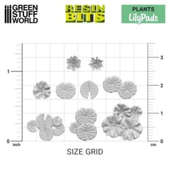 3D printed set – LILY PADS plants – Resin Decor Modelling Diorama Scenery