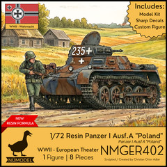 NUMODEL NMGER402 | 1/72 Resin WWII Panzer 1 Ausf A “Poland” Light Tank Model Kit