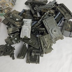 Graveyard Lot of Plastic Model Tanks & Figures – Over 1 Pound