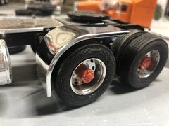 Polished Aluminum Half Fenders 1/25 1/24 Scale Peterbilt Kenworth Freightliner