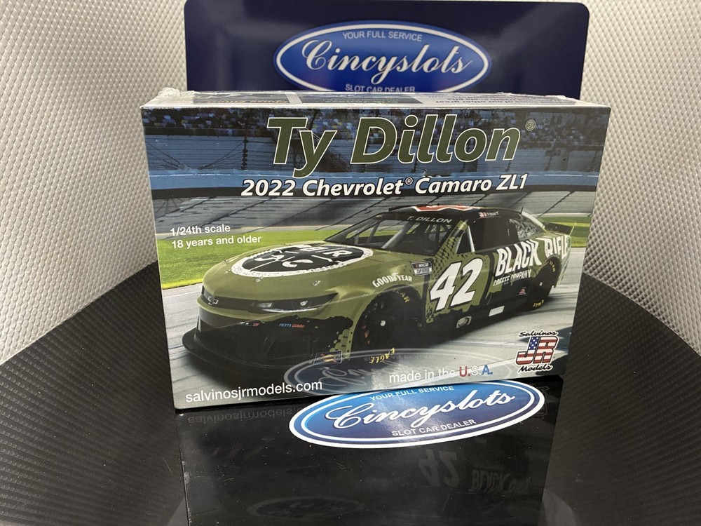 Salvino JR Models “Black Riffle” Ty Dillon 2022 Camaro ZL1 Nascar 1/24 Car Kit