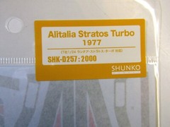 SHUNKO Decal Sheet 1:24 Scale Alitalia Lancia Stratos Turbo Gr.5 1977 # SHK-D257