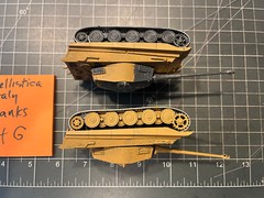 MODELLISTICA Italy Minitanks TWO WWII PAINTED TAN TANKS – Approx 4″ Long LOT G