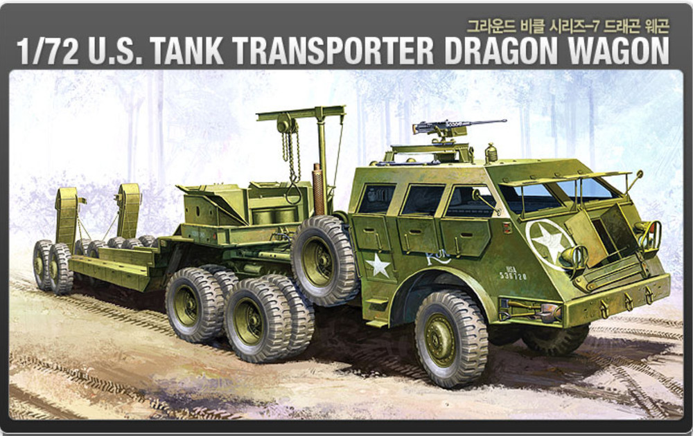 Academy 1/72 US Tank Transporter Dragon Wagon Trailer Model Kit 13409 New