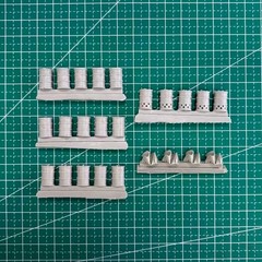1/72 Scale Die-Cast Resin Model Assembled Kit Barrels Accessories Set