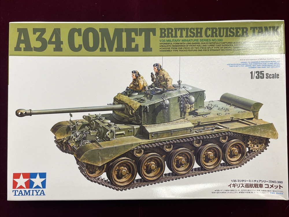 A34 Comet British Cruiser Tank – 1/35 Scale Tamiya Mostly Painted & Assembled