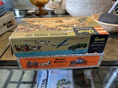 covered wagon model Kit Revell Western Figures Set Boxes Manuals Only 1960s Lot