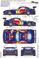 LB Production 1/24 Scale Merc AMG GT3 Evo Team Verstappen NLS 2026 Decal Sheet