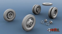 1:35 Resin Wheels for scale model GAZ AA MM