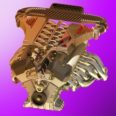 PAGANI ZONDA F – ENGINE MERCEDES AMG / 8 12 18 24 Tamiya Revell Monogram AMT IXO