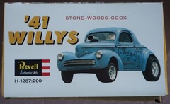 Stone, Woods & Cook ’41 Willys Revell 1/25 Model Kit NOS 1995 Open Box and Bags