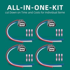 Pack of 4 Ignition Coil Connector Repair Harness Plug Wiring Pigtail Fits for Ni