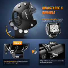 Led Pods 2Pcs 18W 1260LM Spot off Road Lights Super Bright Driving Fog