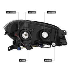 Pair of Headlight Assemblies Compatible With Chevy Malibu 2008-2012,
