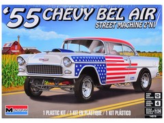 Level 4 Model Kit 1955 Chevrolet Bel Air Street Machine 2-in-1 Kit 1/24 Scale Mo