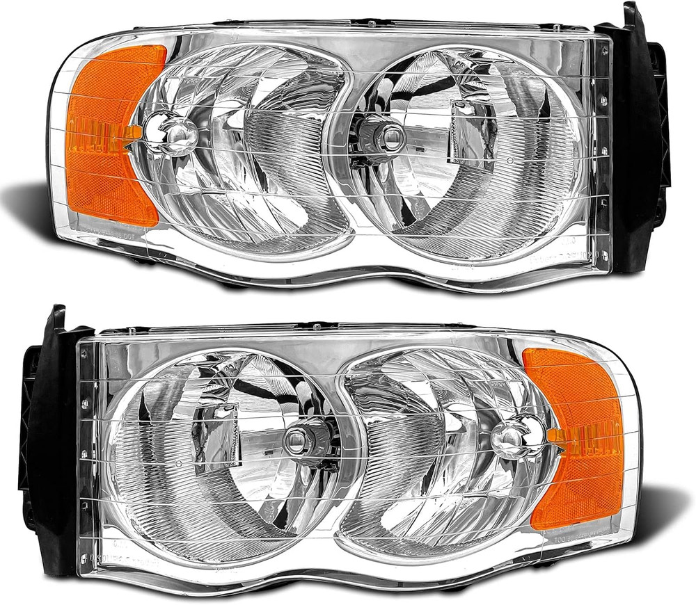 Headlight Assembly Compatible with 2002-2005 Dodge Ram 1500/03-05 Ram 2500 3500