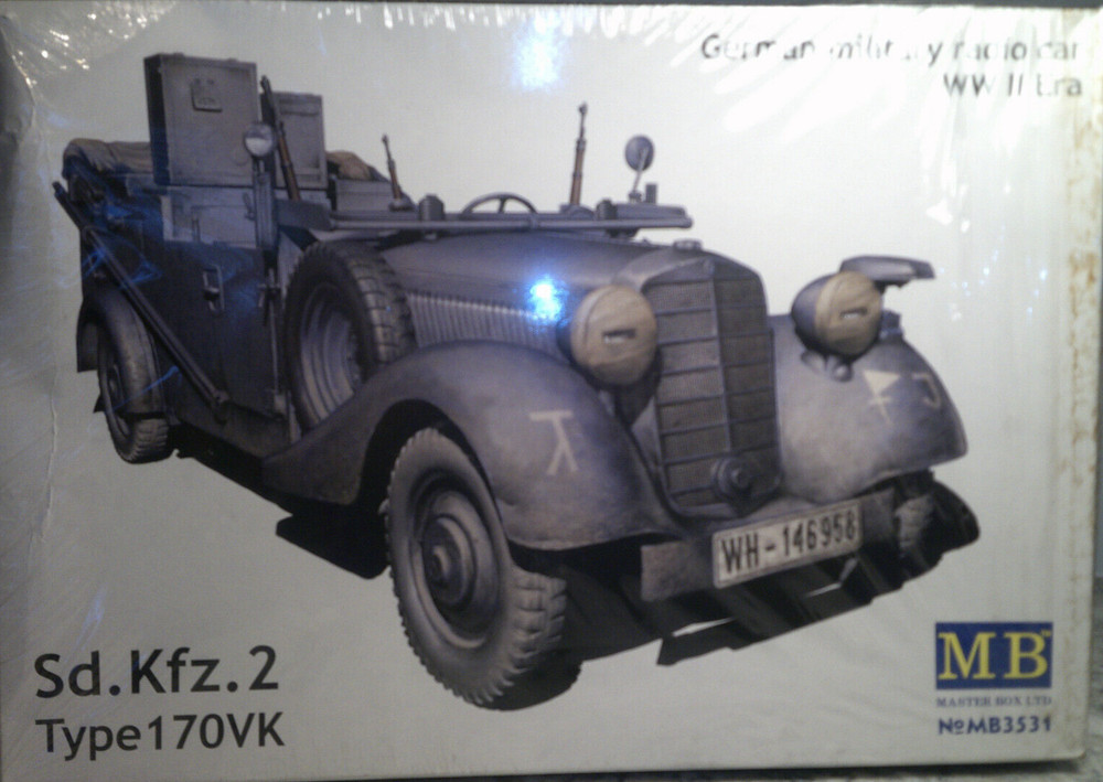 MASTER BOX LTD #3531 1/35 GERMAN MILITARY RADIO CAR WWII ERA NEW IN DAMAGED BOX
