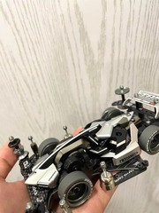 TAMIYA 4WD Custom Painted (Black/Silver/Grey Mirror) FMA Chassis Racing Car