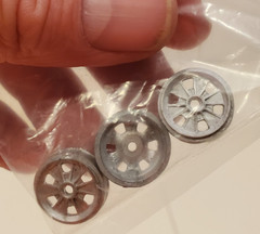 SHELBY COBRA DAYTONA MODEL GUNZE SANGYO METAL PART PARTS FRONT WHEEL WHEELS M 18