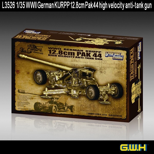 Great Wall Hobby L3526 1/35 German Krupp 12.8cm Pak 44 Anti-Tank