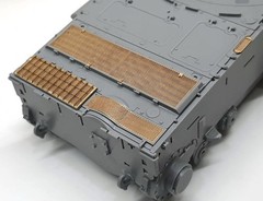1:35 PE Detail Set Fender Shelves for scale model T 62 Zvezda