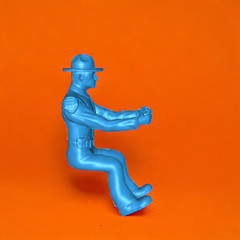 Car Diorama State Trooper Driving Resin 3d printed Unpainted Police LEO Officer