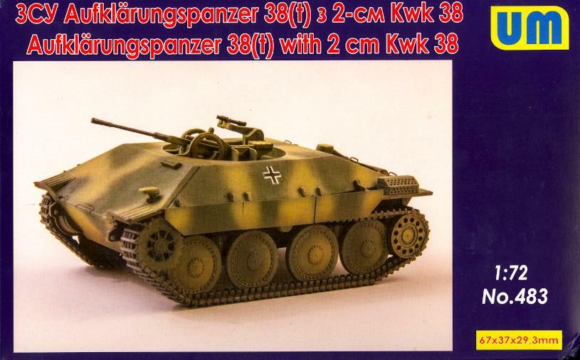 UM-MT Models 1/72 German AUFKLARUNGSPANZER 38(t) with 20mm KwK 38 GUN
