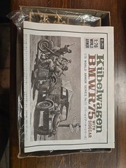 NIB Fujimi 1/76 Kubelwagen and BMW R75 Motorcycle with sidecar