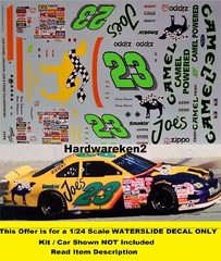 NASCAR DECAL #23 SMOKIN JOE’S 1996-1997 FORD THUNDERBIRD JIMMY SPENCER 1/24