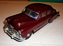 Vintage 1951 Chevrolet 4 Door Sedan Dark Maroon Dealer Promo Car Bank