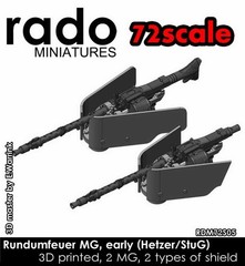 Rado Miniatures 1/72 Rundumfeuer MG Early Hetzer/StuG (2x MG, 2x shield)