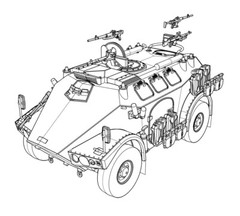 M-3 French wheeled APC (4×4) (Plastic model kit) 1/72 ACE 72463