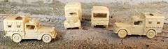 1/87 HO scale WW2 British Austin Tilly utility vehicle, desert tan