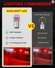 AUXLIGHT 1157 LED Bulbs 54-SMD 300% Super Bright 2057 2357 7528 1016 1034 LED