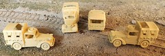 1/87 HO scale WW2 British Austin Tilly utility vehicle, desert tan