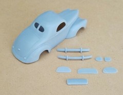 ABS-LIKE RESIN 3D PRINTED 1/43 1941 WILLYS COUPE BODY. GASSER DRAG